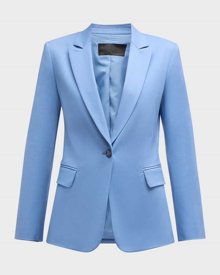 solovedress Light Blue 2 Piece Single Buttons Notch Lapel Women Suit (Blazer+Pants)